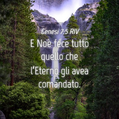 Picture 04 - Genesi 7:5 RIV - E Noè fece tutto quello che l’Eterno gli avea - Bible Verse Picture