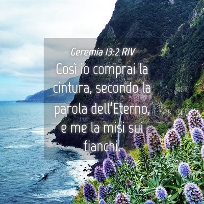 Picture 04 - Geremia 13:2 RIV - Così io comprai la cintura, secondo la parola - Bible Verse Picture
