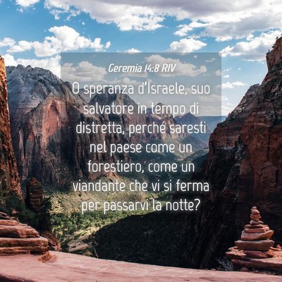 Picture 04 - Geremia 14:8 RIV - O speranza d’Israele, suo salvatore in tempo di - Bible Verse Picture