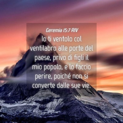 Picture 04 - Geremia 15:7 RIV - Io ti ventolo col ventilabro alle porte del - Bible Verse Picture