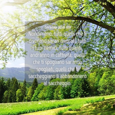 Picture 04 - Geremia 30:16 RIV - Nondimeno, tutti quelli che ti divorano saran - Bible Verse Picture