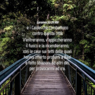 Picture 04 - Geremia 32:29 RIV - e i Caldei che combattono contro questa città - Bible Verse Picture