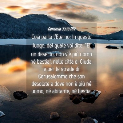 Picture 04 - Geremia 33:10 RIV - Così parla l’Eterno: In questo luogo, del - Bible Verse Picture
