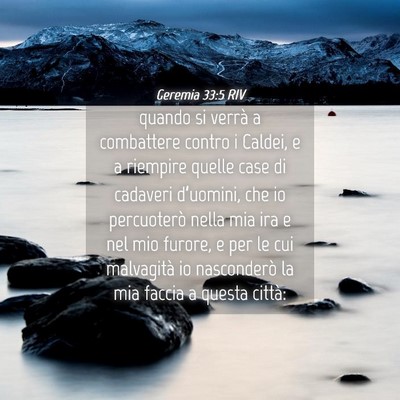 Picture 04 - Geremia 33:5 RIV - quando si verrà a combattere contro i Caldei, e - Bible Verse Picture