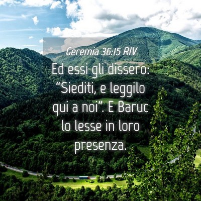 Picture 04 - Geremia 36:15 RIV - Ed essi gli dissero: “Siediti, e leggilo qui a - Bible Verse Picture