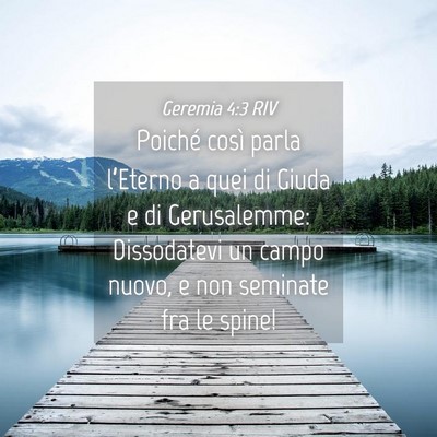 Picture 04 - Geremia 4:3 RIV - Poiché così parla l’Eterno a quei di Giuda e - Bible Verse Picture
