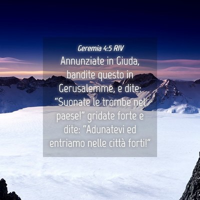 Picture 04 - Geremia 4:5 RIV - Annunziate in Giuda, bandite questo in - Bible Verse Picture