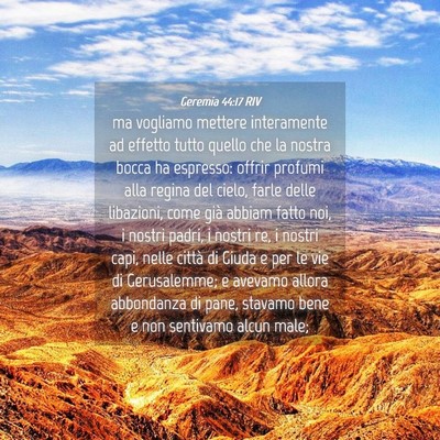 Picture 04 - Geremia 44:17 RIV - ma vogliamo mettere interamente ad effetto tutto - Bible Verse Picture