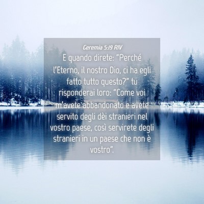 Picture 04 - Geremia 5:19 RIV - E quando direte: “Perché l’Eterno, il nostro - Bible Verse Picture