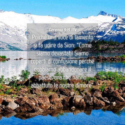 Picture 04 - Geremia 9:19 RIV - Poiché una voce di lamento si fa udire da Sion: - Bible Verse Picture