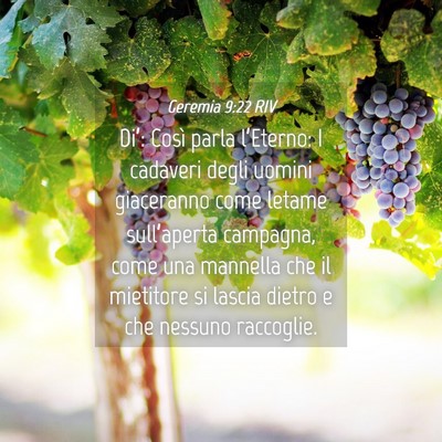 Picture 04 - Geremia 9:22 RIV - Di’: Così parla l’Eterno: I cadaveri degli - Bible Verse Picture