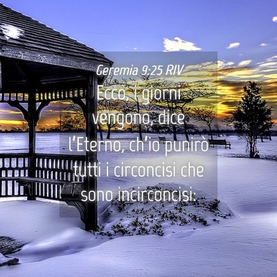 Picture 04 - Geremia 9:25 RIV - Ecco, i giorni vengono, dice l’Eterno, ch’io - Bible Verse Picture