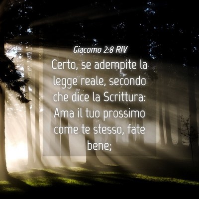 Picture 04 - Giacomo 2:8 RIV - Certo, se adempite la legge reale, secondo che - Bible Verse Picture