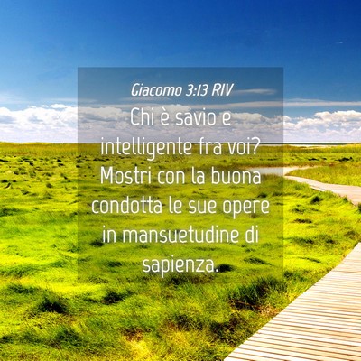 Picture 04 - Giacomo 3:13 RIV - Chi è savio e intelligente fra voi? Mostri con - Bible Verse Picture