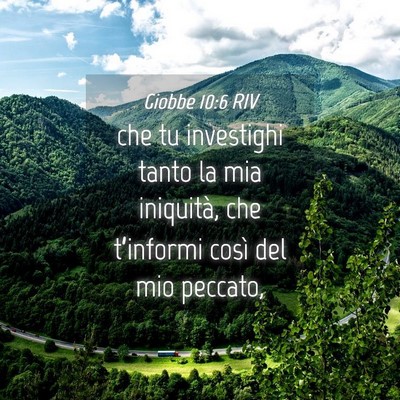 Picture 04 - Giobbe 10:6 RIV - che tu investighi tanto la mia iniquità, che - Bible Verse Picture
