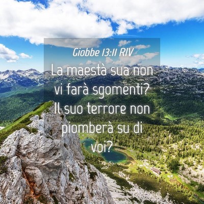 Picture 04 - Giobbe 13:11 RIV - La maestà sua non vi farà sgomenti? Il suo - Bible Verse Picture
