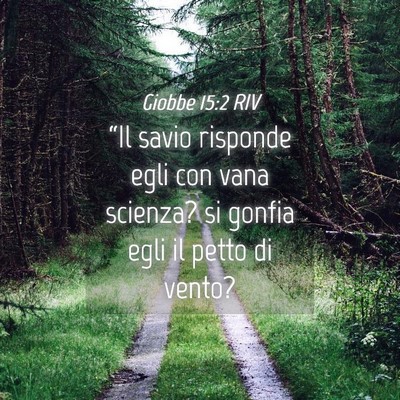 Picture 04 - Giobbe 15:2 RIV - “Il savio risponde egli con vana scienza? si - Bible Verse Picture