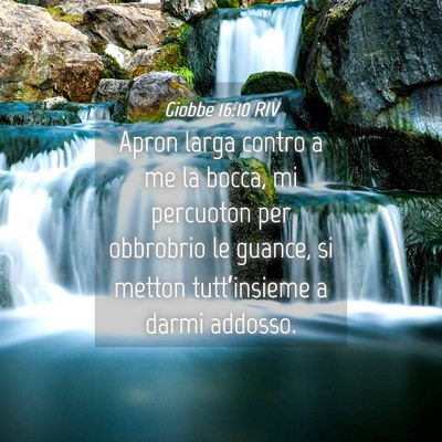 Picture 04 - Giobbe 16:10 RIV - Apron larga contro a me la bocca, mi percuoton - Bible Verse Picture