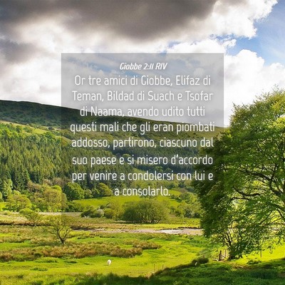 Picture 04 - Giobbe 2:11 RIV - Or tre amici di Giobbe, Elifaz di Teman, Bildad - Bible Verse Picture