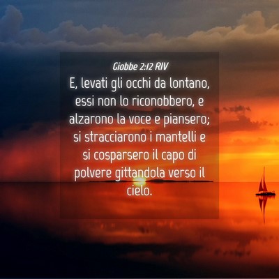 Picture 04 - Giobbe 2:12 RIV - E, levati gli occhi da lontano, essi non lo - Bible Verse Picture