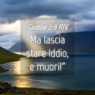 Picture 04 - Giobbe 2:9 RIV - Ma lascia stare Iddio, e - Bible Verse Picture