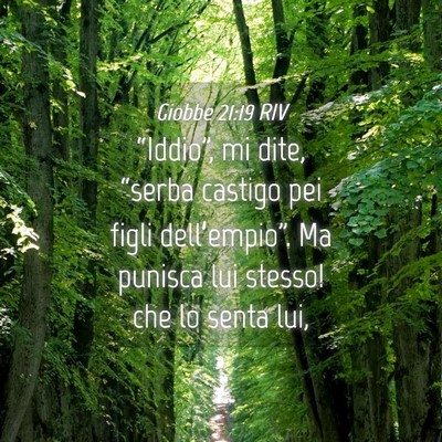 Picture 04 - Giobbe 21:19 RIV - “Iddio”, mi dite, “serba castigo pei figli - Bible Verse Picture