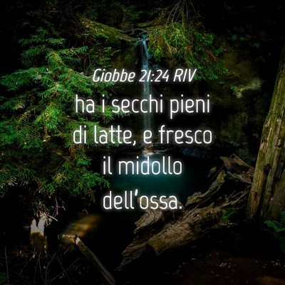 Picture 04 - Giobbe 21:24 RIV - ha i secchi pieni di latte, e fresco il midollo - Bible Verse Picture