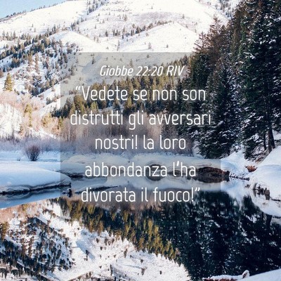 Picture 04 - Giobbe 22:20 RIV - “Vedete se non son distrutti gli avversari - Bible Verse Picture
