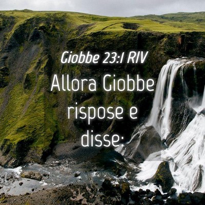 Picture 04 - Giobbe 23:1 RIV - Allora Giobbe rispose e - Bible Verse Picture