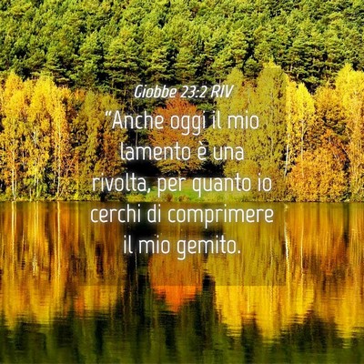 Picture 04 - Giobbe 23:2 RIV - “Anche oggi il mio lamento è una rivolta, per - Bible Verse Picture