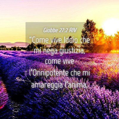 Picture 04 - Giobbe 27:2 RIV - “Come vive Iddio che mi nega giustizia, come - Bible Verse Picture