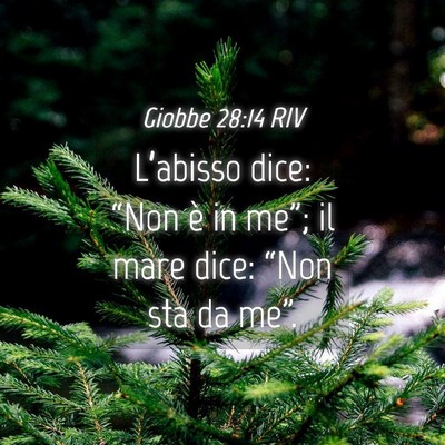 Picture 04 - Giobbe 28:14 RIV - L’abisso dice: “Non è in me”; il mare - Bible Verse Picture