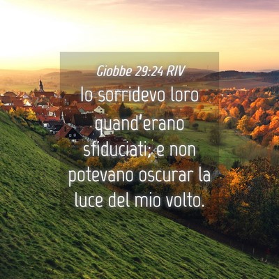 Picture 04 - Giobbe 29:24 RIV - Io sorridevo loro quand’erano sfiduciati; e non - Bible Verse Picture