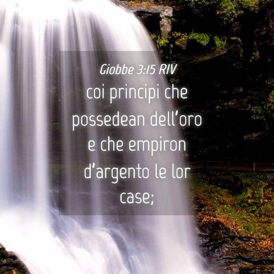 Picture 04 - Giobbe 3:15 RIV - coi principi che possedean dell’oro e che - Bible Verse Picture