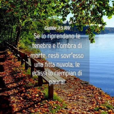 Picture 04 - Giobbe 3:5 RIV - Se lo riprendano le tenebre e l’ombra di morte, - Bible Verse Picture