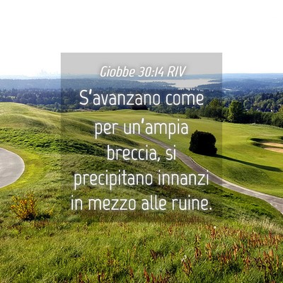 Picture 04 - Giobbe 30:14 RIV - S’avanzano come per un’ampia breccia, si - Bible Verse Picture
