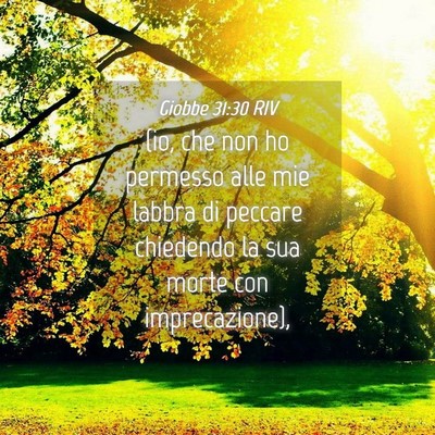 Picture 04 - Giobbe 31:30 RIV - (io, che non ho permesso alle mie labbra di - Bible Verse Picture