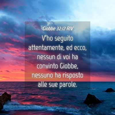 Picture 04 - Giobbe 32:12 RIV - V’ho seguito attentamente, ed ecco, nessun di - Bible Verse Picture