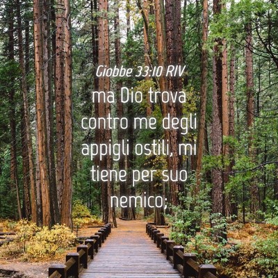 Picture 04 - Giobbe 33:10 RIV - ma Dio trova contro me degli appigli ostili, mi - Bible Verse Picture