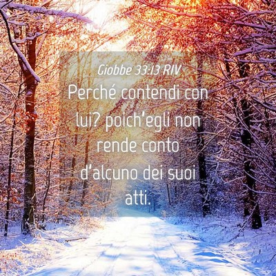 Picture 04 - Giobbe 33:13 RIV - Perché contendi con lui? poich’egli non rende - Bible Verse Picture