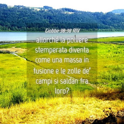 Picture 04 - Giobbe 38:38 RIV - allorché la polvere stemperata diventa come una - Bible Verse Picture
