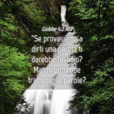 Picture 04 - Giobbe 4:2 RIV - “Se provassimo a dirti una parola ti darebbe - Bible Verse Picture