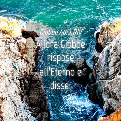 Picture 04 - Giobbe 40:3 RIV - Allora Giobbe rispose all’Eterno e - Bible Verse Picture