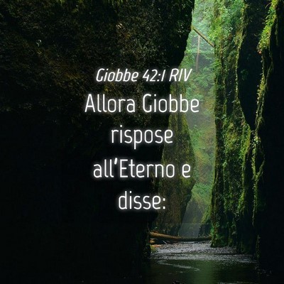 Picture 04 - Giobbe 42:1 RIV - Allora Giobbe rispose all’Eterno e - Bible Verse Picture