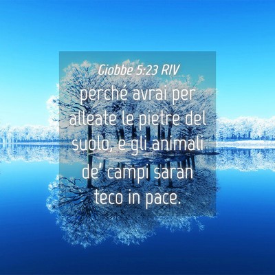 Picture 04 - Giobbe 5:23 RIV - perché avrai per alleate le pietre del suolo, e - Bible Verse Picture