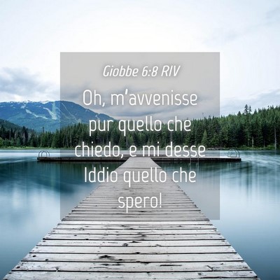 Picture 04 - Giobbe 6:8 RIV - Oh, m’avvenisse pur quello che chiedo, e mi - Bible Verse Picture