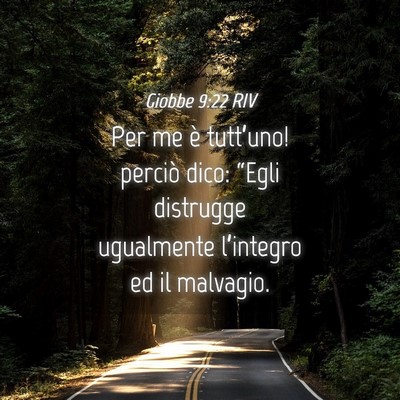 Picture 04 - Giobbe 9:22 RIV - Per me è tutt’uno! perciò dico: “Egli - Bible Verse Picture