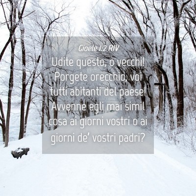 Picture 04 - Gioele 1:2 RIV - Udite questo, o vecchi! Porgete orecchio, voi - Bible Verse Picture