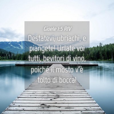 Picture 04 - Gioele 1:5 RIV - Destatevi, ubriachi, e piangete! Urlate voi - Bible Verse Picture