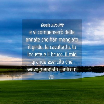 Picture 04 - Gioele 2:25 RIV - e vi compenserò delle annate che han mangiato il - Bible Verse Picture